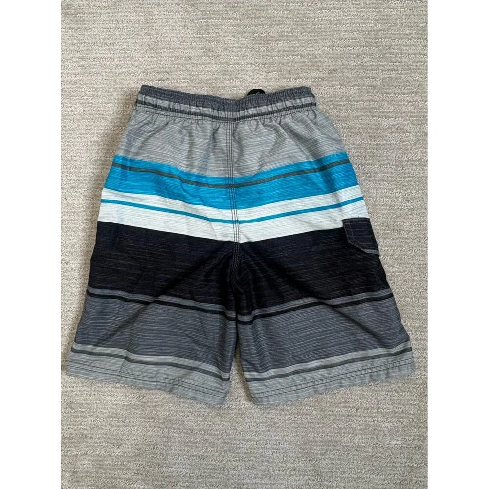 Kavu Kids Swim Trunks Bundle Boys Size M 10/12 Striped Mesh Lined Lot Red Blue